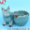 Outdoor gardening pots Ceramic animal shape garden planter, Rabbit planter