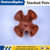 4 Petal Stackable Vertical Flower Pot For Balcony And Garden