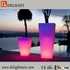 Outdoor color RGB led lighted planter pots remote control led battery pot light/ led outdoor tall fl