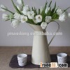 S438 China Top Supplier Powder Coat Cream Decorative Flower Jug/Customized Garden Flower Jug/Metal F