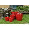 Hot selling garden plastic stacking plant pot with painting