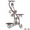 European Style Wrought Iron Floor Type Sitting Room Balcony Multilayer Flower Stand