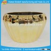 morden indoor decor small golden ceramic flower pot, ceramic flower planter pot