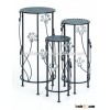 Deco 3-Piece Metal Flower Pot Stand set , Round