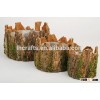 Wooden pots,home inside round balcony wooden plant flowerpots