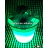 cheap home garden decoration 7colors 9pcs LED plastic PE flower pots