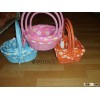 beautiful flower willow basket with lining