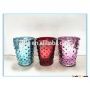 2016 Hot sale color spatter plating round dots glass pot