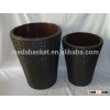 plastic rattan flower basket