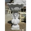 PFM beautiful hand carved marble flower pot and garden flower pot