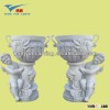 garden marble flowerpot
