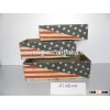 Rectangle USA Flag Element Wood Flower planter