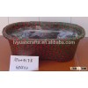 Eco-friendly straw palma raffia flower pot garden basket handmade water-proof