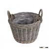 2 pcs round wicker willow flower pots /baskets with ears hot selling in Europe
