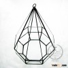 16.5*16.5*26.5cm geometric tower shape glass terrarium flower arrangement air plant planter greenhou