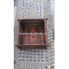 Square Carbonized wooden barrel Flowerpot