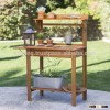 ACACIA WOOD POTTING BENCH