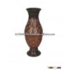 Iron planter for flower with bronze finish