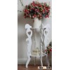 Wood-Plastics Composite Decorative 2 Tier Flower Plant Shelf