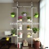 Detachable Vertical Metal Plant Stand White Plants Display Shelf Indoor or Outdoors on a Balcony Pat