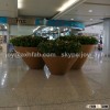 Fiberglass Sidelong Bowl Planter, FRP Flower Pot