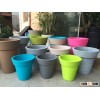 color painted frosted sand blasted cone-shaped decorated plastic flower pot 2015new arrive