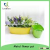 Decorative metal oval shape garden flower pot