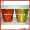 Wholesales Processed Custom Color Home Garden Glassware Trapezoid Mecury Glass Flower Pot