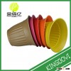 Round biodegradable bamboo fiber plant flower pot