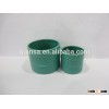 ceramic solid color special colors cylindrical flowerpots with blank DIY decal