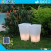 solar mppt rechargeable led illuminated lighted shape lighted outdoor flower pots