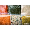 RED LENTILS, SPLIT LENTILS, FOOTBALL ROUND LENTILS, CHICKPEAS, SOYBEANS, GREEN MUNG BEANS,