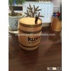 custom wooden coffee bean barrel