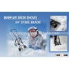 Folded Snow shovel with wheels