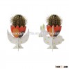 Wooden rabbit shaped flower pot shelf Easter decoration, flower pot holder on desktop ,flower pot fr