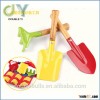 Custome promotion gift manual children garden tools set with PE bag lovely outside play tool for kid