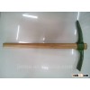 steel hand digging tool small pickaxe with solid round wooden handle