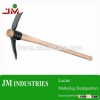 Black manganese steel pickaxe with wooden handle