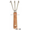 3103 Stainless garden tool Wooden-handle 3-prong rake