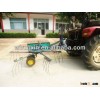Rotary straw tedder rake with tractor PTO