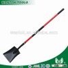 Square-point Shovel with long fiberglass handle agriculture tools