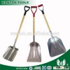 American type aluminium square snow shovel with ash wooden handle