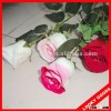 high quality red velvet rose flower,single stem artificial rose flower