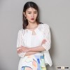 Wholesale good quality women fashion coat model summer cotton half sleeve slim women trench coat lad