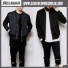 Custom made bulk high quality men's winter bomber jacket with baseball varsity jacket wholesale