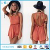 2016 latest summer clothing formal adult orange women jumpsuit