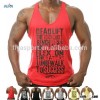 2016 wholesale 100% cotton custom logo printed mens Gym singlet
