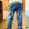 TbZ9020 Fall children jeans long casual letter printed korean baby boys jeans