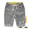 100% Cotton Cute Grey Kids Pants Short For Boys