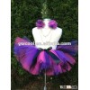 100% handmade rainbow tutu baby skirts purple pink navyblue multicolored princess tutu
